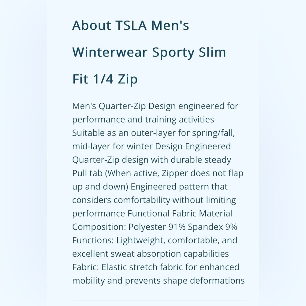 Men’s Tsla fleece lined quarter zip pullover. - Picture 11 of 11